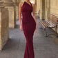 Halter Diagonal Collar Backless Sexy Maxi Dress Women Elegant Off-shoulder Sleeveless Bodycon Club Party Long Dress