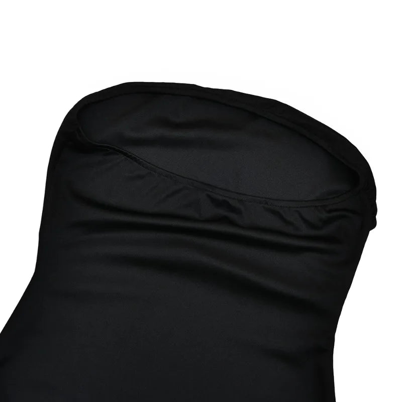 Little Black Dress with Lace Shawl High Quality Short Sleeve Backless Mini Dresses for Woman Club Outfits
