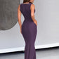 Women Halter Off Shoulder Mesh Maxi Dress Draped Ruched Bodycon Long Dress Elegant Evening Party Wedding Guest Dress