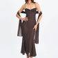 Polka Dot Backless Sexy Maxi Dress Women Elegant Sweetheart Neck Spaghetti Strap Sleeveless Bodycon Club Party Dresses