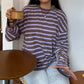 Autumn Spring Long Sleeve Striped T-Shirts Women Basic Casual Tops Female Cozy Loose Blouse Tees Harajuku T Shirt New