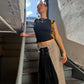 Y2k Streetwear Crop Tops Letter Print Black Tees Short Sleeve Graphics T Shirt Womens 2023 Summer Clothes