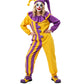 Adult Circus Clown Cosplay Costume Striped Long Sleeve Loose Jumpsuit Ruffled Collar Carnival Fancy Dress