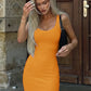 Women Sleeveless U‑Neck Sexy Mini Dress Elegant Striped Backless Bodycon Short Dress Nightclub Party Clubwear Dresses