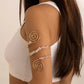 12 Colors Bohemian Stone Upper Armband Cuff Open Bangles for Women Tassel Long Chain Pendant Arm Body Bracelet Jewelry