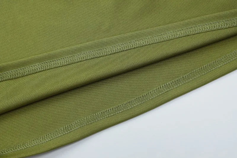 Lace Up Long Sleeve Short Dresses for Woman Fall 2025 Beautiful Ladies Dress Green Black