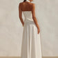 White Halter Backless Sexy Maxi Dress Women Elegant Square Collar Sleeveless Bodycon Club Party Long Dresses Female