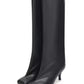 Autumn and Winter New 6cm Slim High Heels Knee High Women's Boots Round Toe Fashionable Women's Long Boots Knight Boots