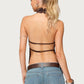Women’s Summer Halter Tops Summer Casual Solid Color Slim Fit Cowl Neck Backless Satin Silk Vest Holiday Beachwear