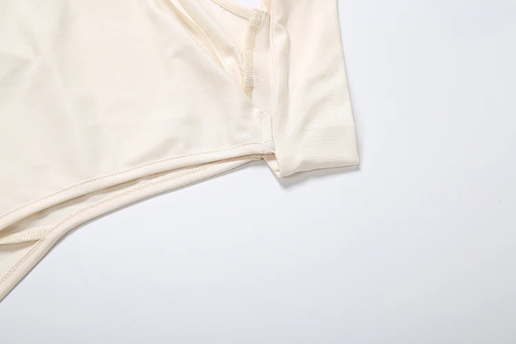 Sexy Swing Collar Dress Women Hollow Lantern Sleeve Halter Trend Birthday Party Club Stretch Streetwear Mini Bodycon