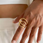 27 Styles Unique Exaggerated Big Flower Starfish Moon Rings Women Punk Geometric Adjustable Finger Ring Grunge Jewelry