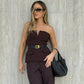 Off Shoulder Tube Top Women Sexy Strapless Crop Top Woman Fashion Backless Short Tops for Women Spring Bustier Vest Top