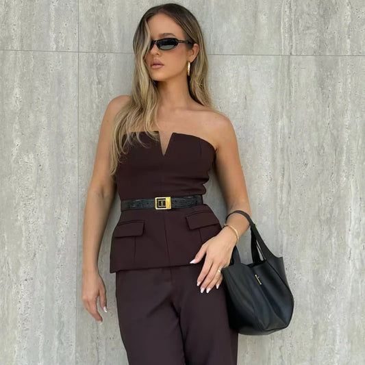 Off Shoulder Tube Top Women Sexy Strapless Crop Top Woman Fashion Backless Short Tops for Women Spring Bustier Vest Top