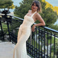 Tie Front Halter Neck Maxi Dress Elegant Wedding Guest Dresses 2026 Woman Clothing