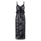 Women Spaghetti Strap Lace Maxi Cover Up Cami Dress Front Tie Ruffle Trim Sheer Long Kimono Summer Beach Vacation Outfit