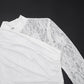 Sexy Lace Long Sleeve Mini Dress White Black Party Outfits Elegant Wedding Guest Dresses Woman Sheer Clothes