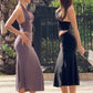 Elegant 2 Piece Set women Trend Backless Halter Patchwork Tank Top+Skirts Trend Fashion Simple Party Street Suits