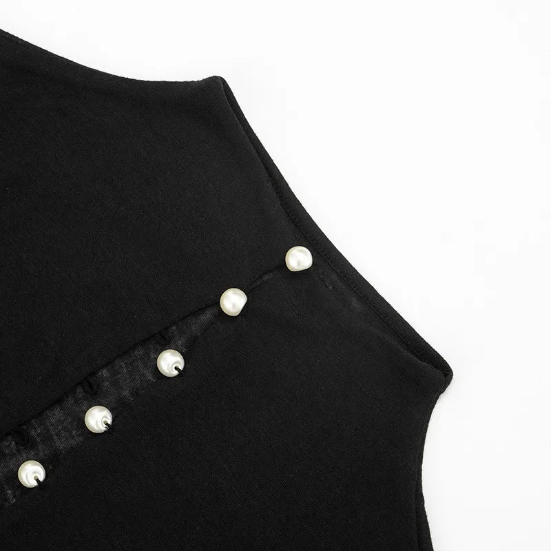 Button Hollow Short Sleeve Maxi Dress White Black Vintage Elegant Dresses for Women Clothes 2026