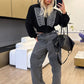 High Street Hooded Corp Jacket Women Fashion Hottie Print Full Sleeve Zip Patchwork Autumn Trend Chic Sporty Outfits