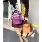 2025 Autumn New Arrivals Casual Edgy Style Suede Matte Finish Buckle Crossbody Bucket Bag For Woman