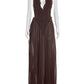 Halter Deep V Neck Backless Sexy Maxi Dress Women Elegant Off-shoulder Sleeveless High Split Club Party Long Dress