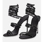 Women's New Water Diamond Sandals Fashion Tassel Crystal Shoes Sexy Banquet Party Twin Stiletto Women's Large Sandals