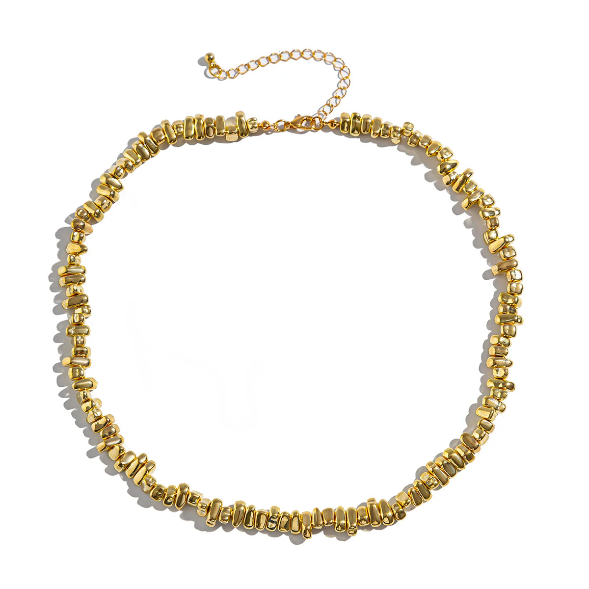 2Pcs/Set Creative Irregular CCB Beads Chain for Men Trendy Goth Cross Jesus Pendant Choker Grunge Jewelry Steampunk New