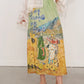 2025 Summer New Arrival Light Multi-color Oil Painting Style Graphic Maxi Skirt For Woman