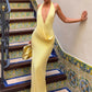 Women Halter Deep V Sexy Maxi Dress Draped Split Long Evening Party Dress Sleeveless Backless Wedding Guest Dresses