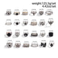 24Pcs/Set Creative Skull Head Poker Bat Rings for Men 2025 Trend Goth Geometric Ancient Silver Color Rings Male Jewelry