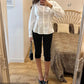 Women Polka Dot Print Capri Pants Y2k High Waist Skinny Knee Length Sexy Yoga Capris Leggings Cropped Trousers Workout