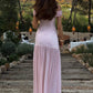 Off-shoulder Backless Sexy Maxi Dress Women Metal Flower Pink Patchwork Sleeveless Ruched Pleated Club Party Dress 2025