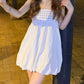 Chest Wrap Dress Women Round Stamp Print Fluffy Hem Sleeveless Simple Classic High Street Daily Chic Mini Bodycon