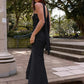 Polka Dot Strapless Sexy Maxi Dress Women Gown Elegant Scarf Collar Off-shoulder Backless Sleeveless Club Party Dress