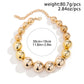 Exaggerated Acrylic CCB Big Ball Bead Chain Necklace for Women Punk Chunky Heavy Gold Color Short Choker Party Jewelry Steampunk