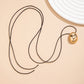 Goth Elegant Big Bean Pendant Choker Necklace for Women Collares Wed Bridal Knotted Bowknot Adjustable Rope Chain Y2K Jewelry