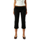 Women Y2K Trendy Low Waist 3/4 Length Capri Trouser Fold Over Waist Tie Side Drawstring Slim Fit Streetwear Lounge Pants