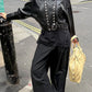 PU Leather Jacket Woman Furry Patchwork Lapel Double-Breasted Metal Buckle Belt Full Sleeve High Street Style Coats
