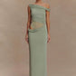 One Shoulder Slinky Sexy Maxi Dress Women Summer Fashion Backless Sleeveless Split Club Party Long Dress Elegant