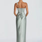 Elegant Satin One Shoulder Evening Dress Women Cowl Neck Sleeveless Bodycon Maxi Dress 2026 Spring Summer Party Gowns