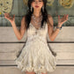 Lace Patchwork Sling Dress Woman Low-Neck Cross Bandage Backless Puffy Hem Sweet Girls Birthday Party Elegant Bodycon