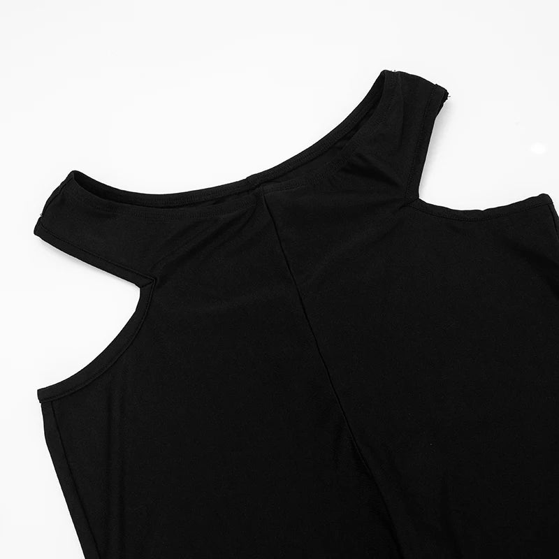 Furry 2Piece Set Women Tracksuit Backless Tank Tops+High Waist Hollow Bike Shorts Midnight Coquette Matching Sexy Outfits