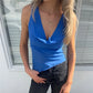 Cowl Neck Mesh Tank Top for Women Solid Color Sleeveless Sheer Blouse Asymmetric Hem Slim Fit Y2K Casual Party Wear