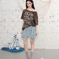 Polka Dot Irregular Hem Skirt, High-Waisted Flowy A-Line Mini Skirt