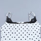 White Polka Dot Corset Top with Black Lace Trim 2026 Summer Clothes for Women Sexy Tanks Camis