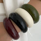 Y2K Boho Thick Resin Acrylic Open Wide Bangles for Women New Trend Vintage Irregular Chunky Arm Bracelets Daily Jewelry