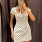 Polka Dot Short Sleeve Sexy Mini Dress Women Elegant Summer Fashion Lace-up Bodycon Club Party Dress Female Clothes