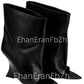 Ladies' Spring/Summer New Fish Mouth Slope High Heel Short Boots with Pointed Toe Exposed Cool Boots, Mid Top Boots