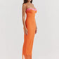 Lace Spaghetti Strap Bodycon Maxi Dress Women Robe New Patchwork Strapless Sleeveless Backless Sexy Club Party Dress