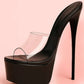 Summer New Women's Thick Bottom, Fine High Heels, Toothed Cool Slippers, Fashion Show, Party, Ultra High Heel Sandals